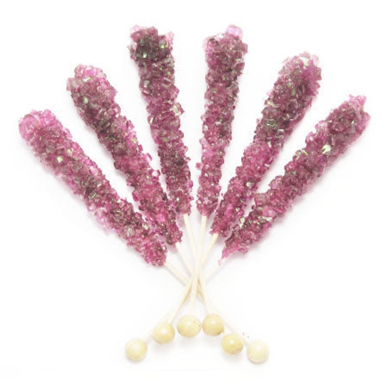 Violet Rock Candy Sticks - 120ct