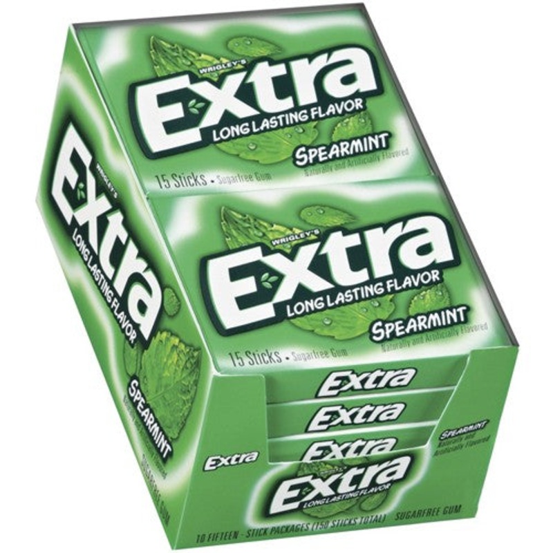 Wrigley Extra Spearmint 15 Stick - 10ct
