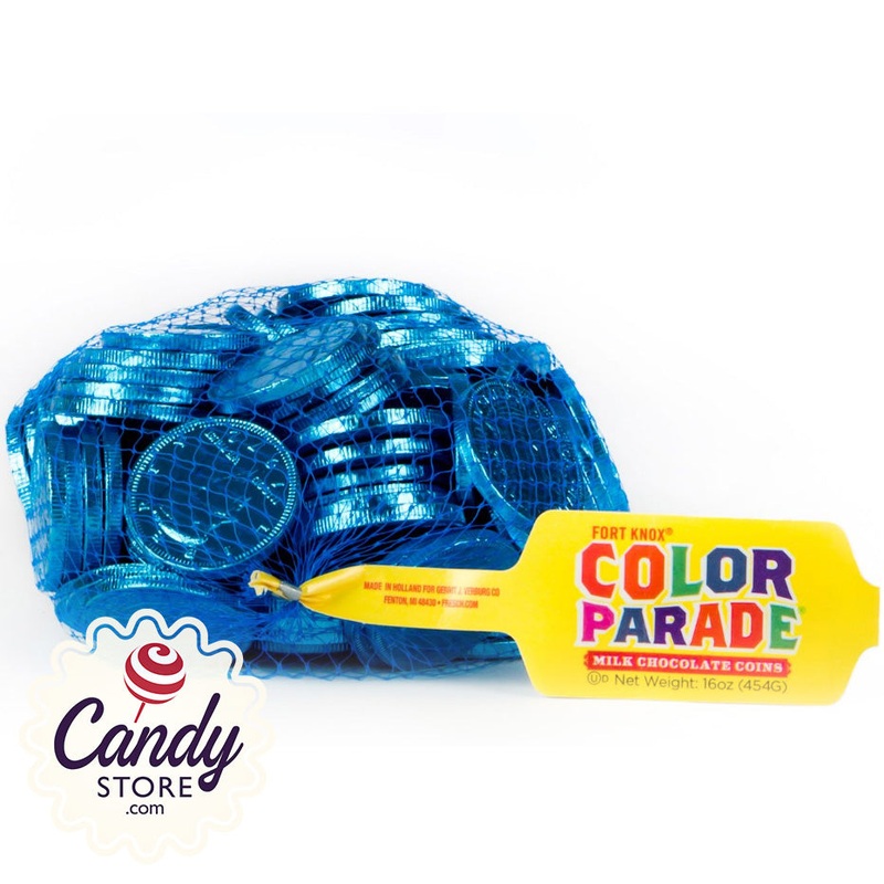 Caribbean Blue Chocolate Coins Fort Knox 1.5-inch - 1lb