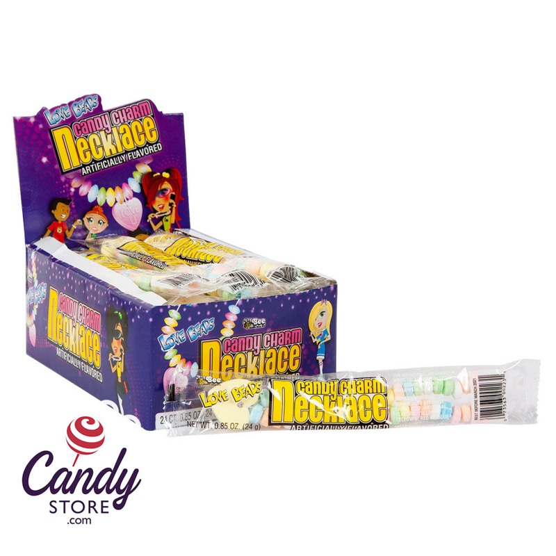 Candy Charm Necklace Love Beads - 24ct