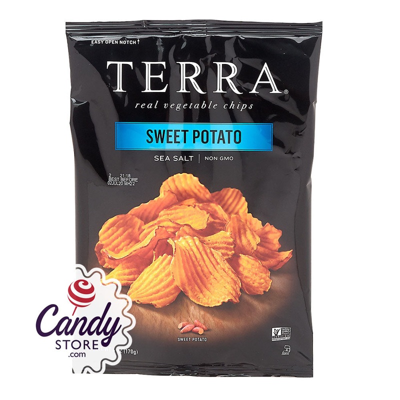 Terra Chips Krinkle Cut Sweet Potato Sea Salt 6oz Bags - 12ct