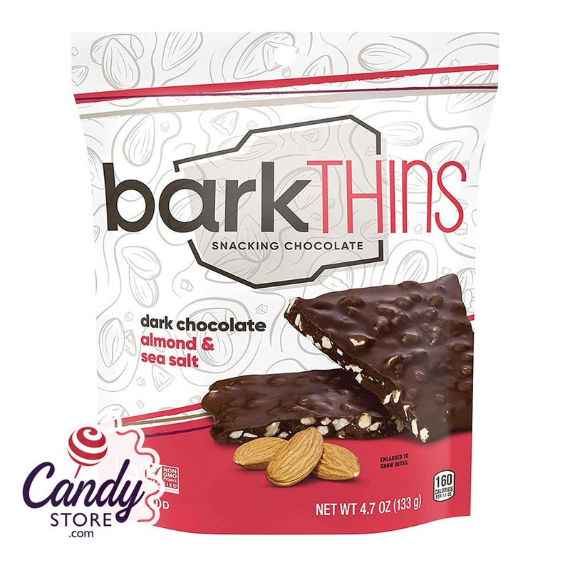 Bark Thins Dark Chocolate Almond With Sea Salt 4.7oz Pouch - 12ct
