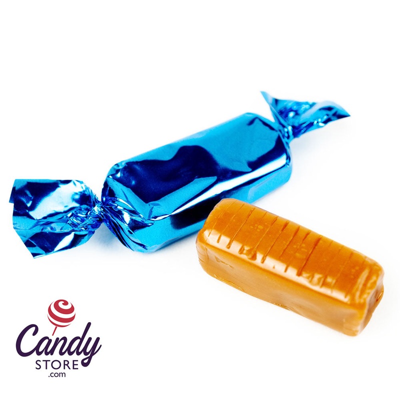 Blue Foil Caramels Candy - 2lb