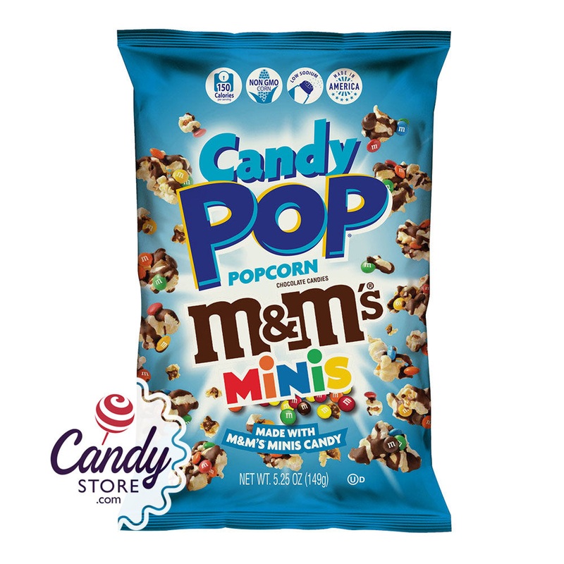 Candy Pop M&M Popcorn 5.25oz Bags - 12ct