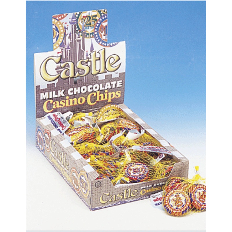 Castle Chocolate Casino Chips - 18ct Mesh Bags