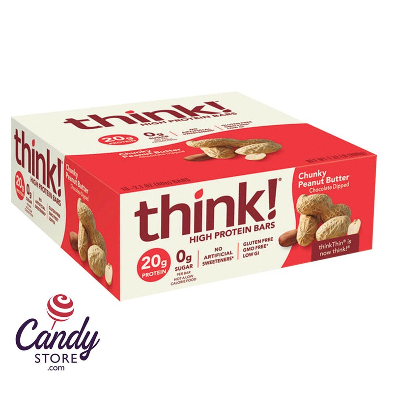 Think! Chunky Peanut Butter Protein Bar 2.1oz - 10ct
