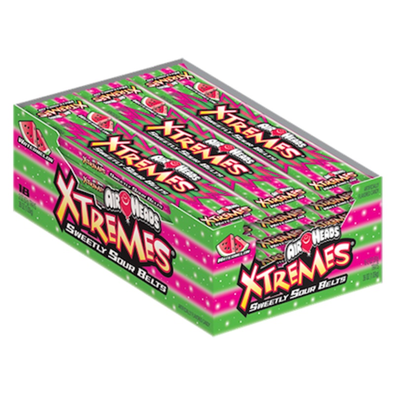 Airheads Extreme Sour Belts Watermelon - 18ct