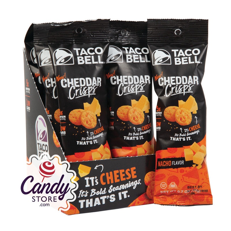 Taco Bell Nacho Cheddar Crisps 0.7oz Pouch - 48ct