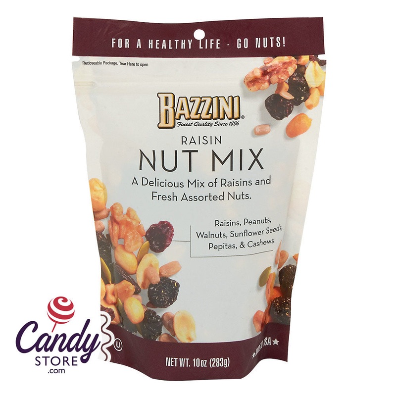 Bazzini Raisin Nut Mix 10oz Pouch - 8ct