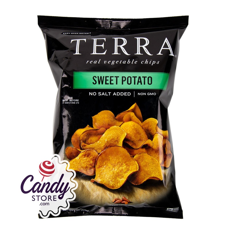 Terra Chips No Salt Added Sweet Potato Chips 6oz Bags - 12ct