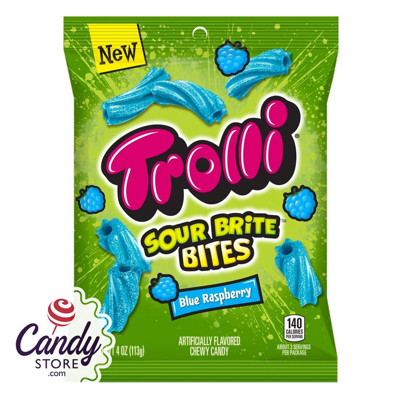 Trolli Sour Brite Bites Blue Raspberry - 12ct