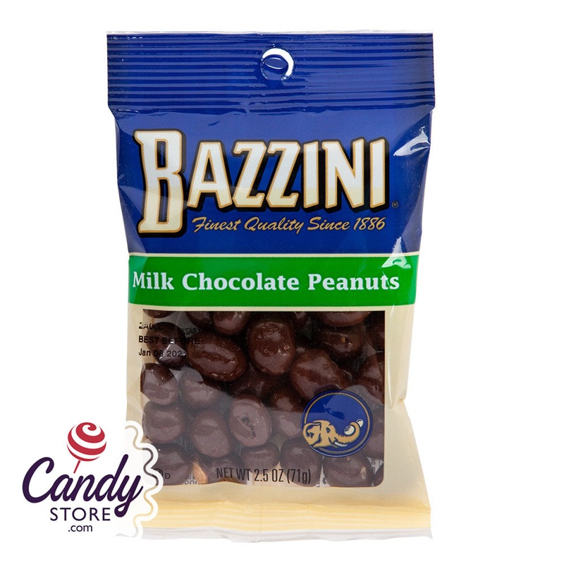 Bazzini Milk Chocolate Peanuts 2.5oz Peg Bags - 12ct