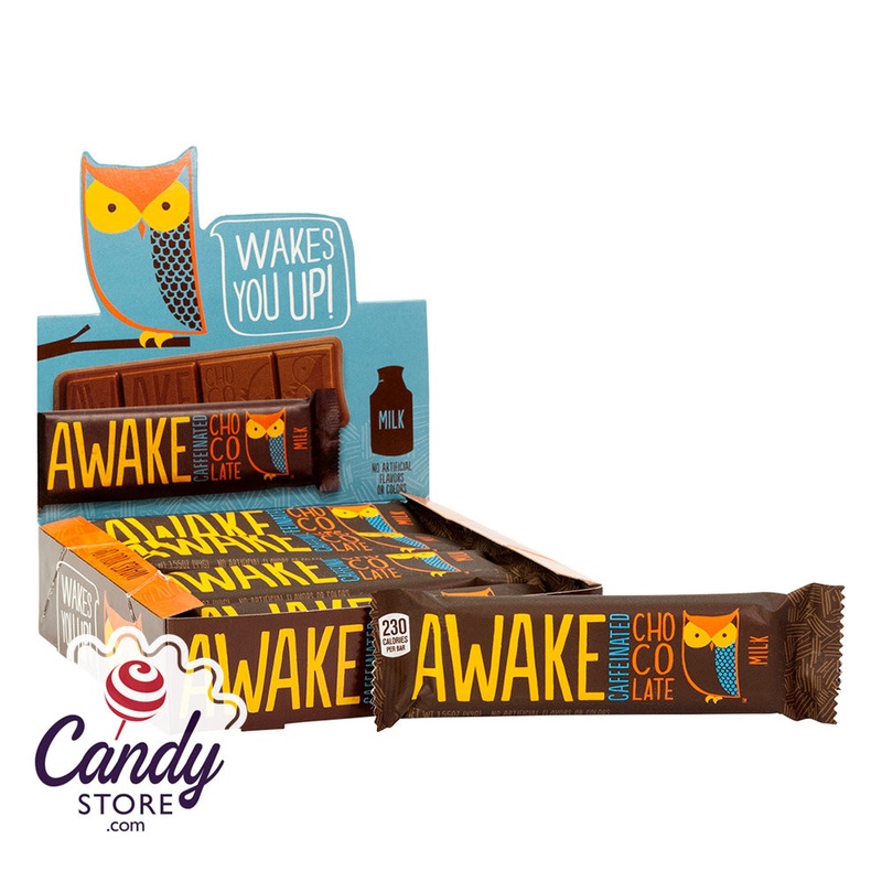 Caffeinated Awake Milk Chocolate 1.55oz Bar - 12ct