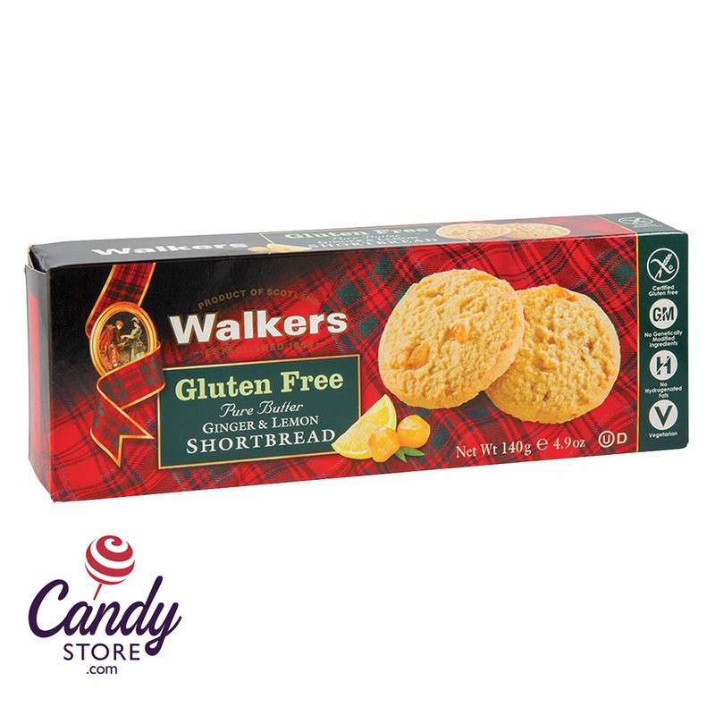 Walkers Gluten Free Ginger Lemon Shortbread Cookies 4.9oz Box - 6ct