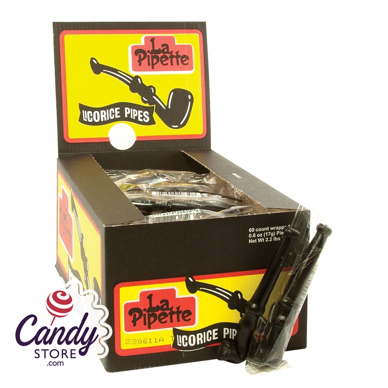 Candy Pipes Black Licorice - 60ct
