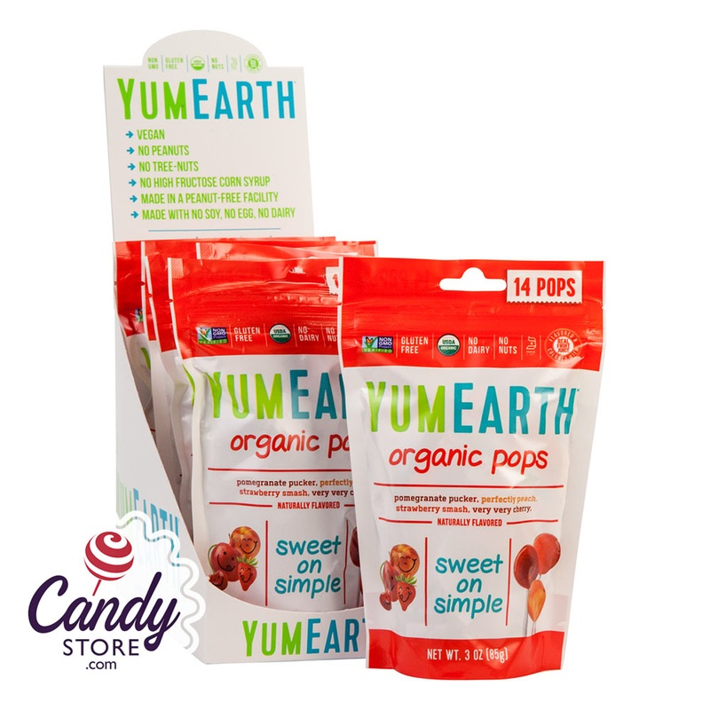 Yumearth Organic Lollipops 3oz Pouch - 6ct