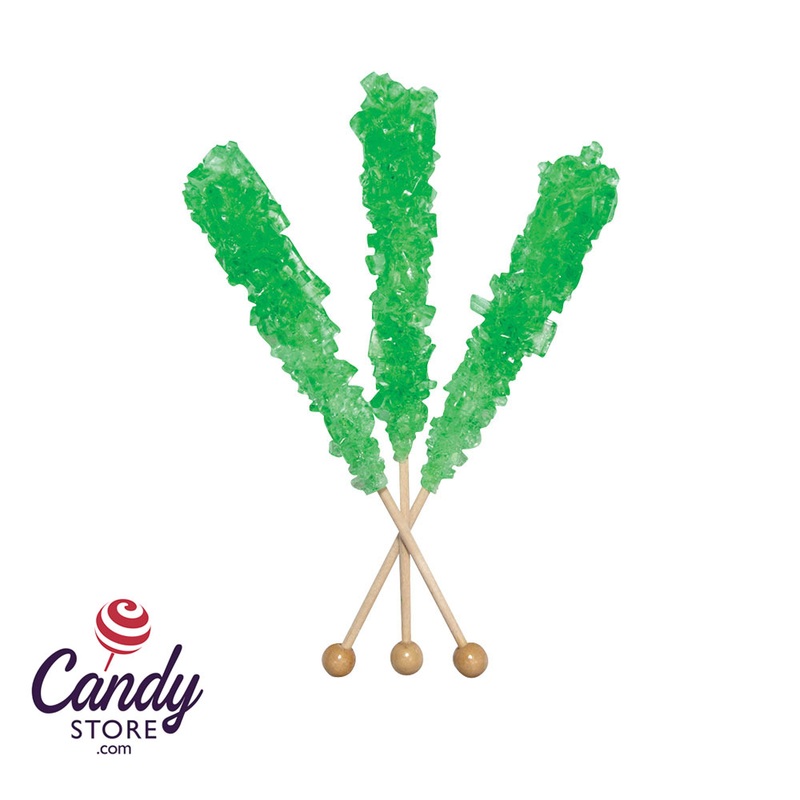 Unwrapped Lime Rock Candy 6 1/2 Inch Stick Dryden & Palmer - 120ct