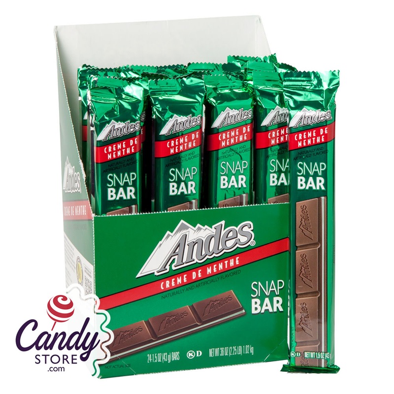Andes Creme De Menthe Snap Bar 1.5oz - 24ct