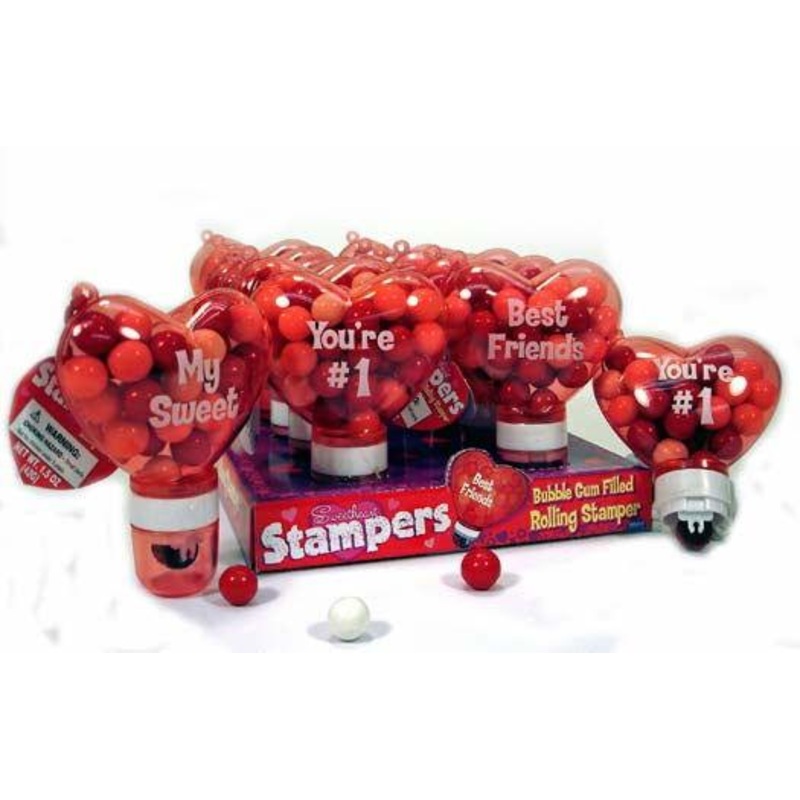 Bubble Gum Filled Valentines Stamper