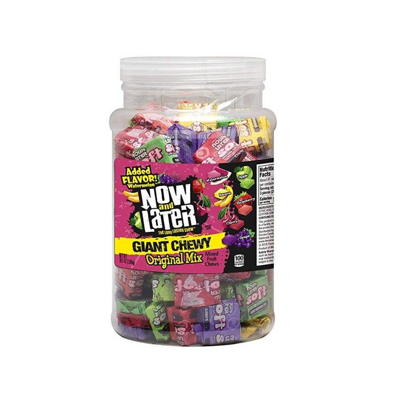 Now and Later Giant Chewy Original Mixed Fruit Chews 38.1 oz. Jar