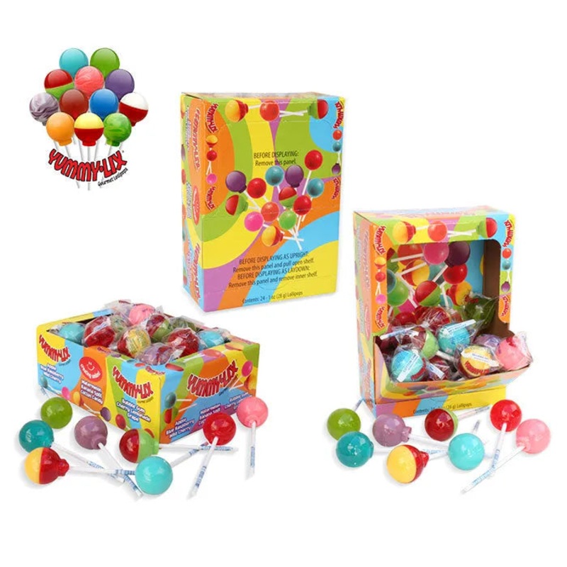 Yummy Lix Lollipops: 24-Piece Display