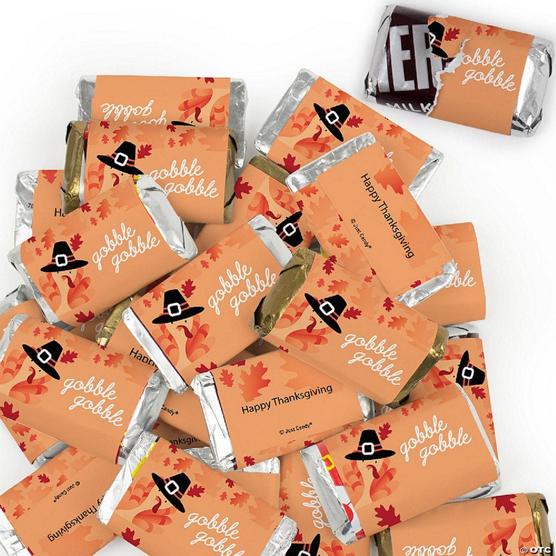 114 Pcs Thanksgiving Candy Party Favors Hershey's Miniatures Chocolate - Turkey