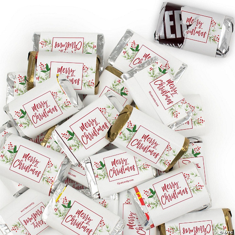 152 Pcs Christmas Candy Party Favors Hershey's Miniatures Chocolate - Merry Christmas
