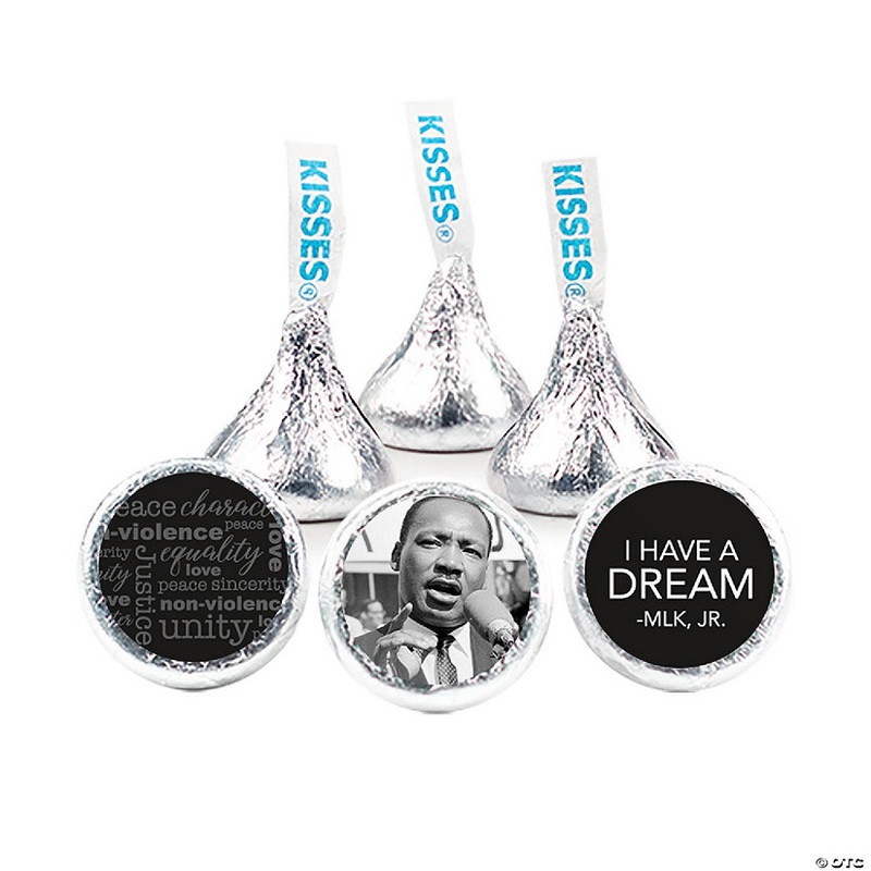 270 Pcs Martin Luther King Day Candy Chocolate Hershey's Kisses Bulk (3lb) MLK