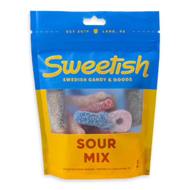 Sweetish Signature Sour Swedish Candy Mix Bag: 12-Piece Case