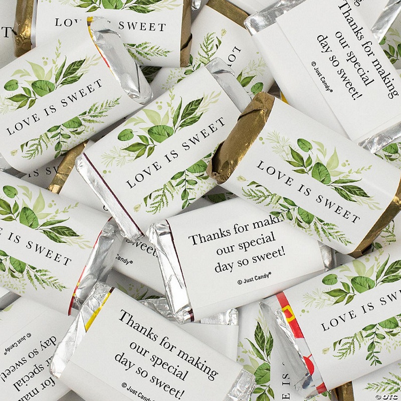 152 Pcs Botanical Wedding Candy Party Favors Hershey's Miniatures Chocolate
