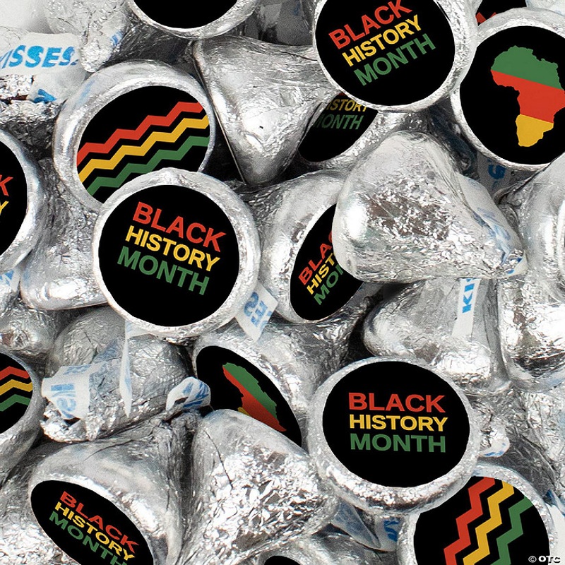 180 Pcs Black History Month Candy Party Favors Hershey's Kisses Milk Chocolate (2 lb) - By Just Candy