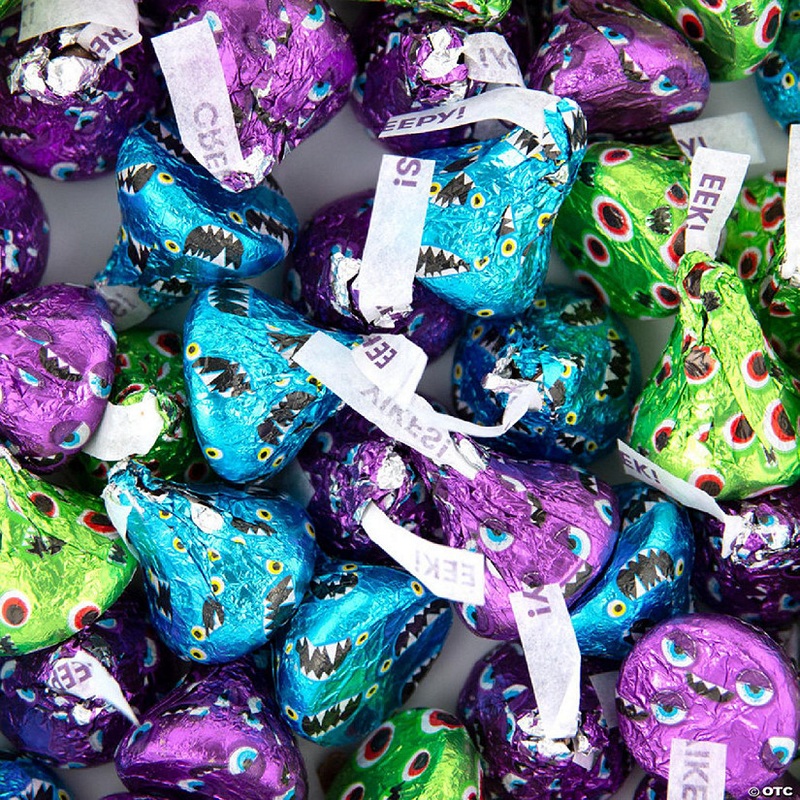 180 Pcs Halloween Party Candy Chocolate Hershey's Kisses (1.8 lbs) - Monster