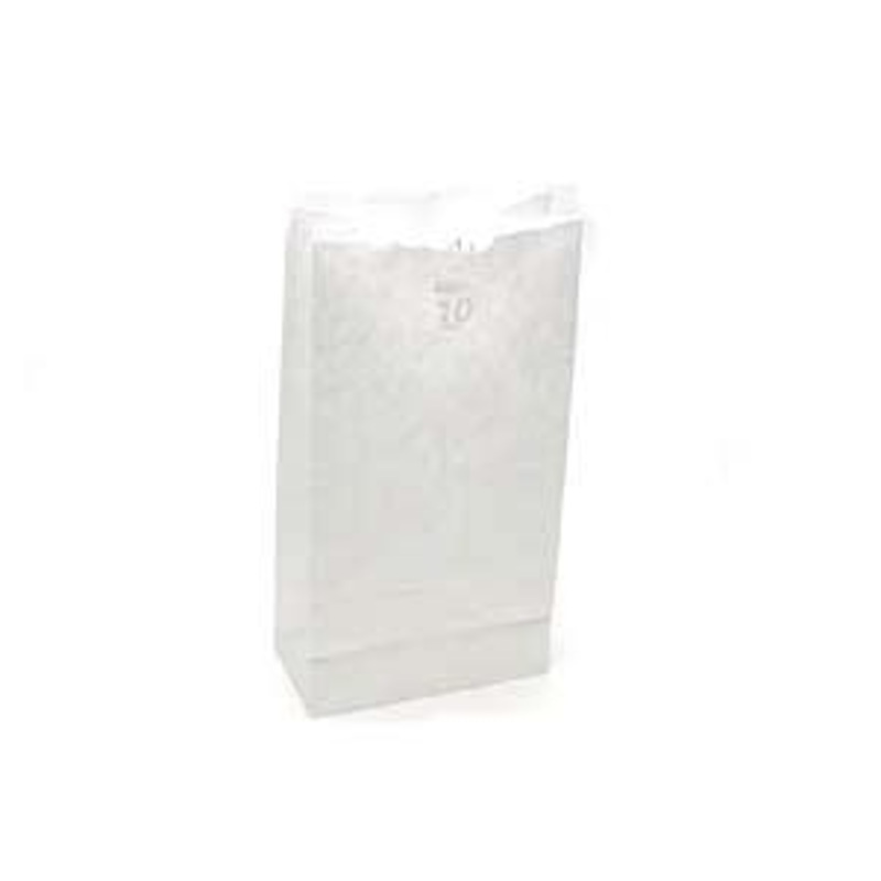 Ten Pound White Paper Bags