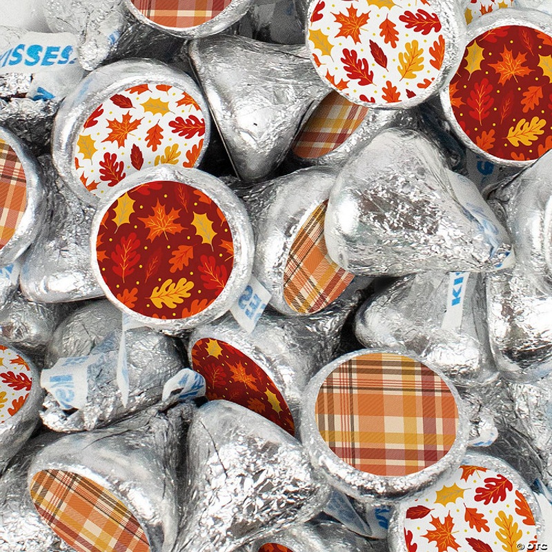 270 Pcs Fall Candy Chocolate Hershey's Kisses (3lb) - Autumn Leaves