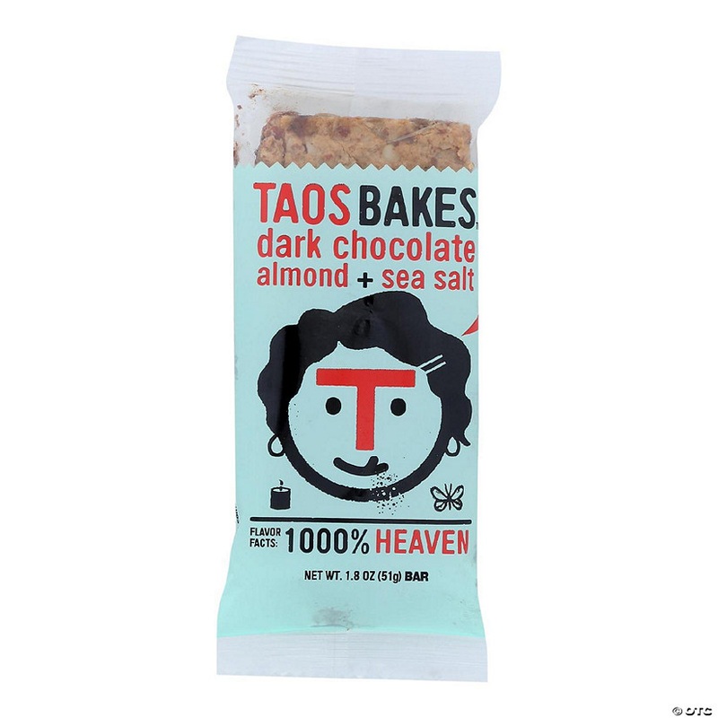 Taos Bakes - Bar Dark Chocolate Almond Sea Salt - Case of 12-1.8 OZ