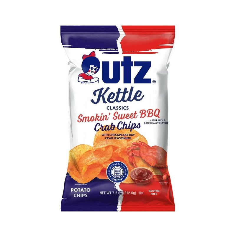 Utz Kettle Classics Mashup "Smokin' Sweet BBQ Crab Chips" Potato Chips Bags