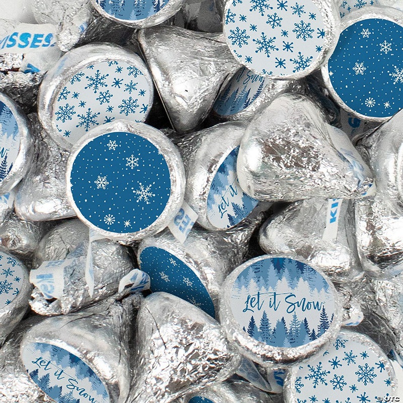 270 Pcs Christmas Candy Chocolate Hershey's Kisses Bulk (3lb) - Let it Snow