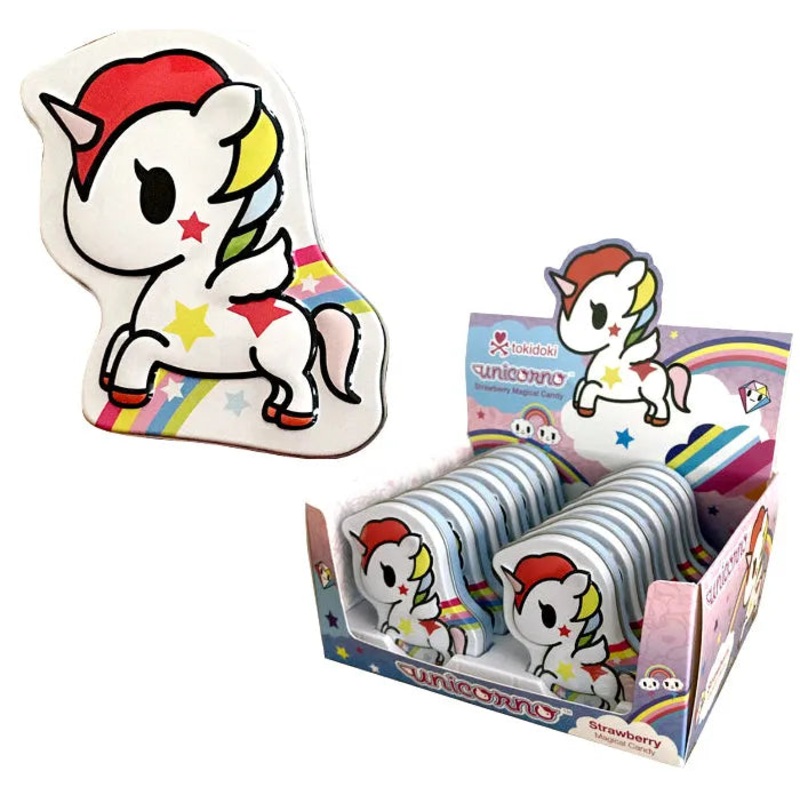 Tokidoki Unicorno Unicorn Strawberry Candy Tin: 12-Piece Display