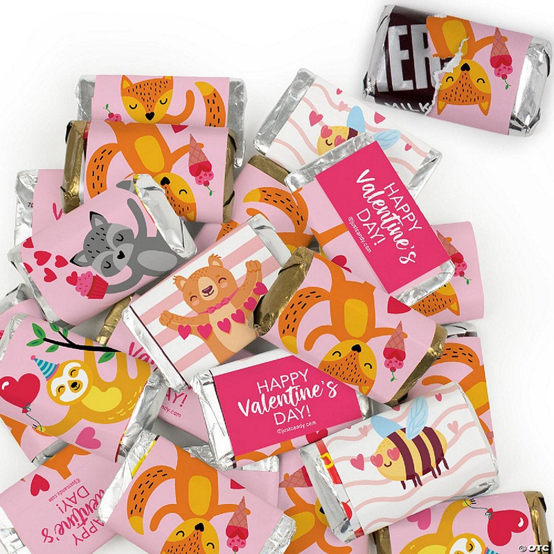 114 Pcs Valentine's Day Candy Favors Hershey's Miniatures Chocolate - Cuties