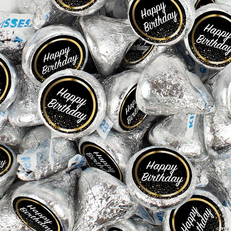 180 Pcs Birthday Candy Party Favors Chocolate Hershey's Kisses (2lb) - No Assembly Required