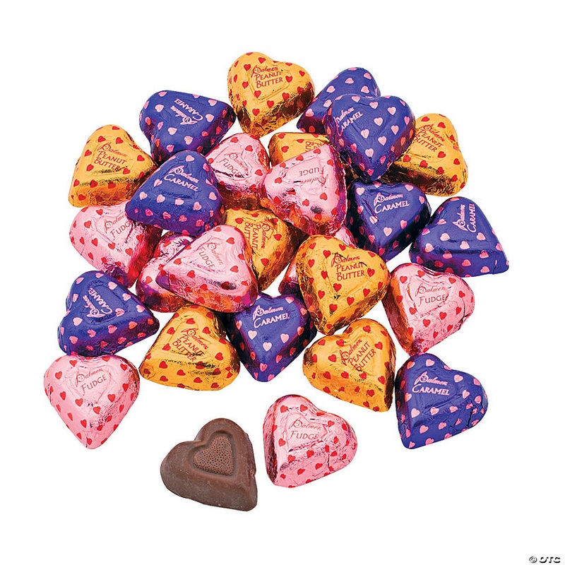 Valentine Filled Chocolate Candy Hearts - 240 Pc.