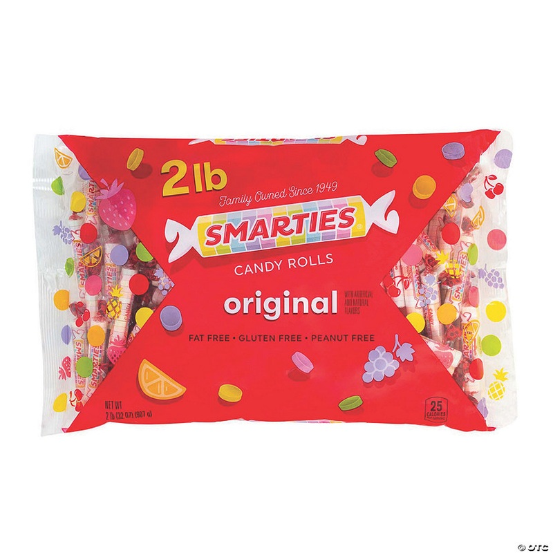 2 Lb. Smarties Fruit-Flavored Hard Candy Rolls - 120 Pc.