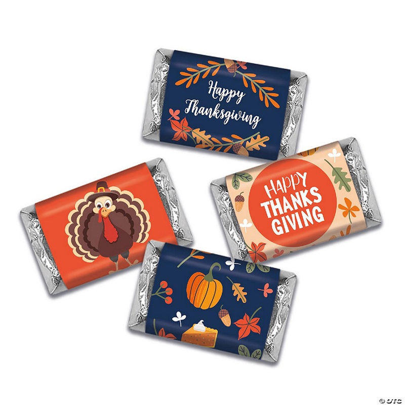114 Pcs Thanksgiving Candy Party Favors Hershey's Miniatures Chocolate - Fall Turkey