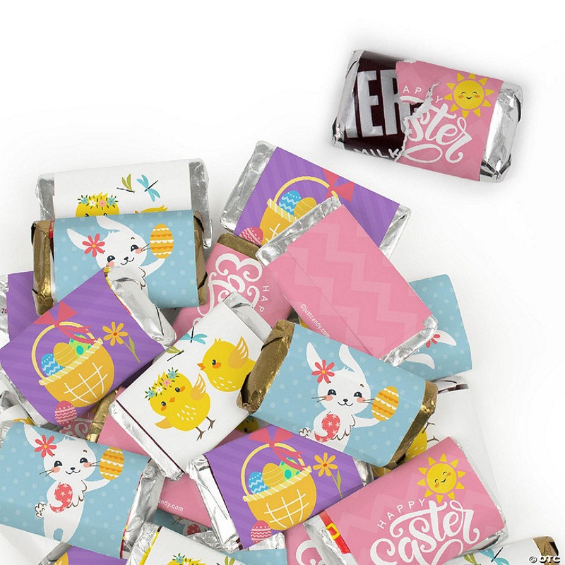 136 Pcs Easter Candy Favors Hershey's Miniatures Chocolate - Bunny, Eggs & Chicks