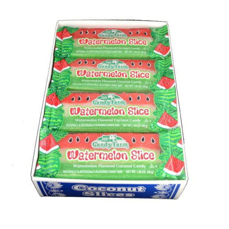 Watermelon Slice Coconut Candy Bar
