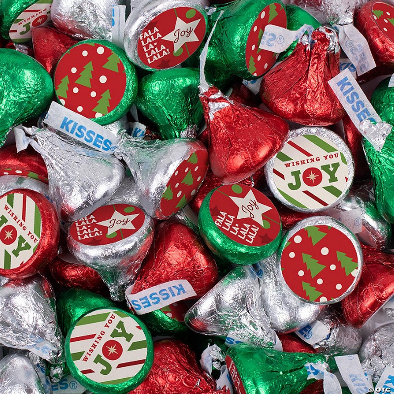 270 Pcs Christmas Candy Chocolate Hershey's Kisses Bulk (3lb) - Joy