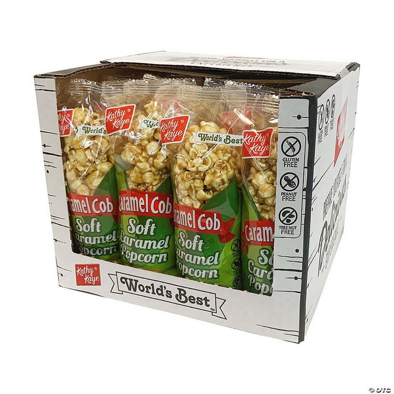 2.5 lbs. Caramel Cob Soft Popcorn Handout Treat Packs - 16 Pc.