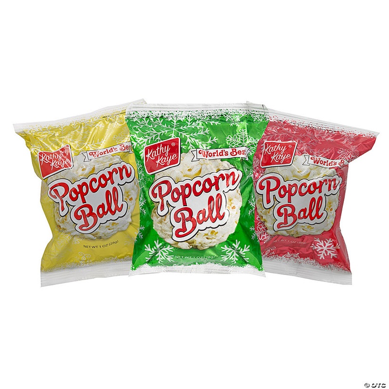 3" 1 lb. Kathy Kaye Christmas World's Best Popcorn Balls - 18 Pc.