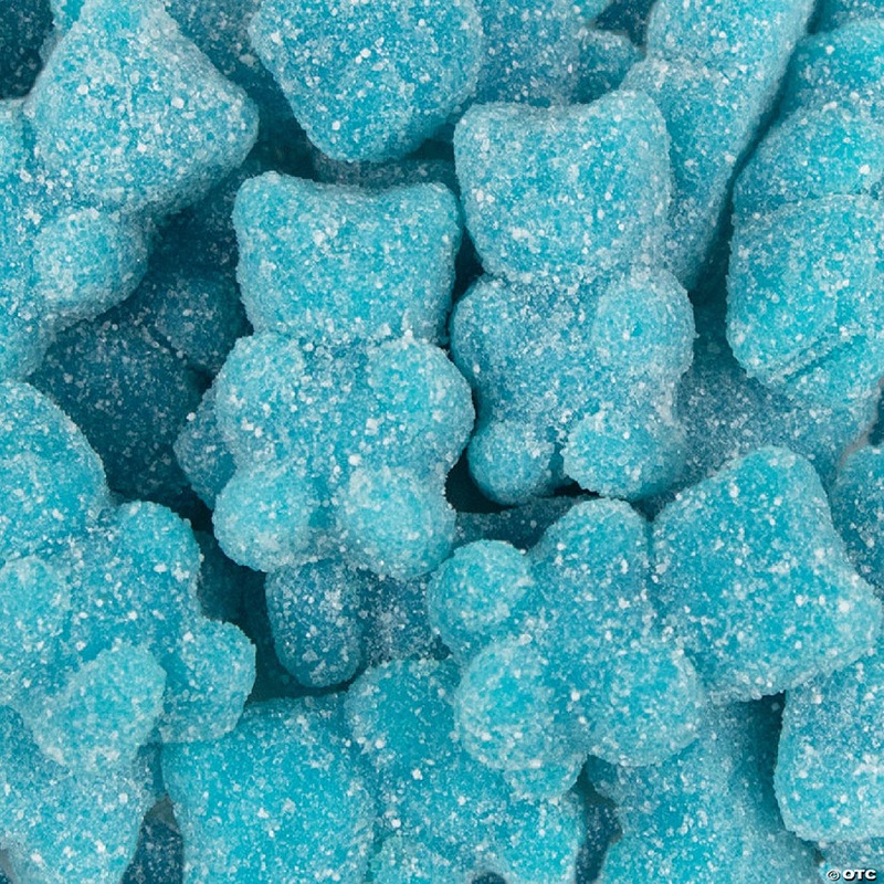 1,080 Pcs Light Blue Candy Sugar Coated Gummy Bears (12 lb - Approximately 1,080 Pcs)