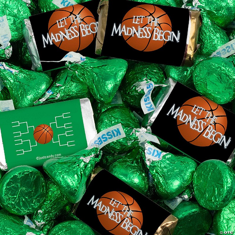 124 Pcs Basketball Party Candy Favors Chocolate Mix Let the Madness Begin (1.5 lbs, Approx. 124 Pcs) - Green